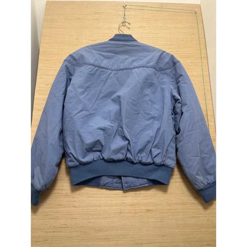 Field and Stream Jacket Mens Large Blue Quilted Plaid Lined Bomber Coat Outdoors